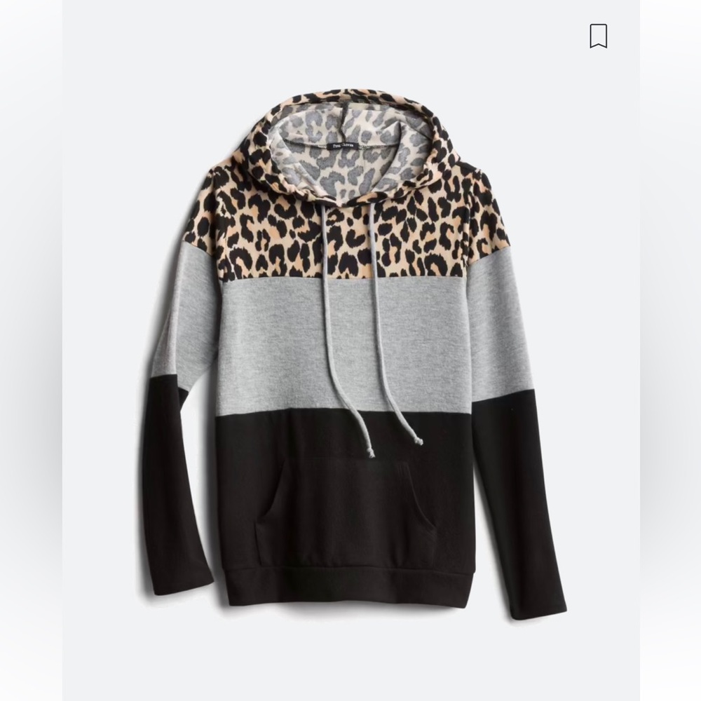 Pink Clover Amina Hooded Brushed Knit Top